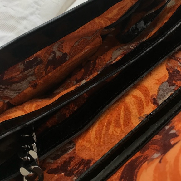 NWOT Tracy Reese Clutch Black Patent Leather - Picture 7 of 7